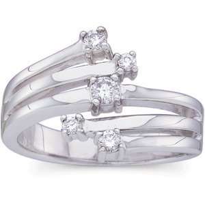 63376 14K White Gold 1/4Cttw Right Hand Diamond Ring 