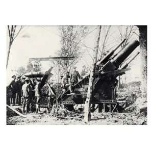  A large British howitzer in action on the Western Front 