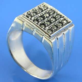 925 Sterling Silver Marcasite Band Ring (YSR 115)  