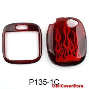 Hard Phone Case Cover For Sharp Kin One Trans. Red Flame  