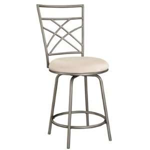  Powell Antique Gold Accented Pewter Bar Stool (600 