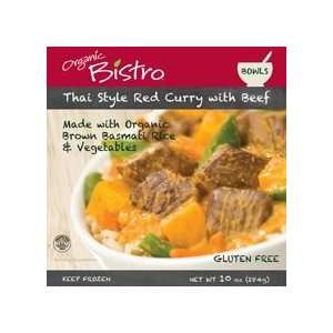 Organic Bistro, Bowl, Organic3, Beef, Red Thai Cry, 10 Oz (Pack of 6 