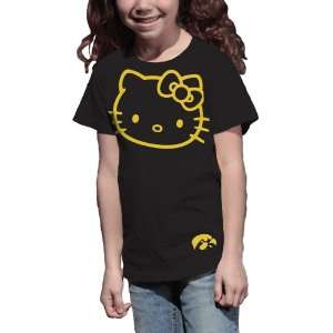   Hawkeyes Hello Kitty Inverse Girls Crew Tee Shirt