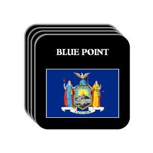  US State Flag   BLUE POINT, New York (NY) Set of 4 Mini 