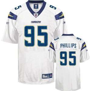  Shaun Phillips Jersey San Diego Chargers #95 White 