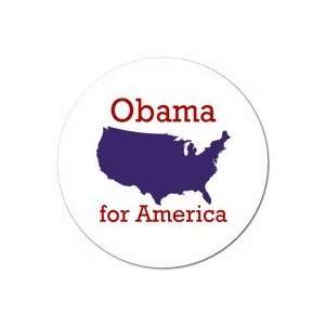 Obama for American USA Victory Map PINBACK BUTTON 1.25 