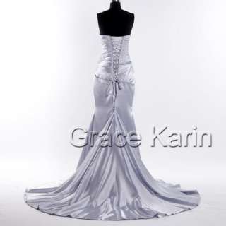 2012 Sexy Shinning Strapless Prom Party Gown Evening Long Mermaid 