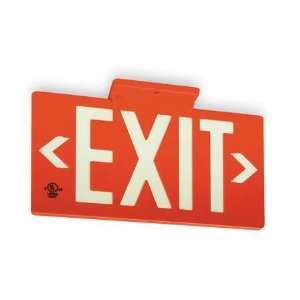  JESSUP MANUFACTURING 7050 B Exit Sign,Single Face,Red 