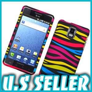 RUBBER PINK ZEBRA HARD CASE FOR SAMSUNG INFUSE 4G I997 PROTECTOR SNAP 