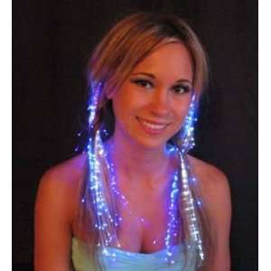   Glowbys LED Fiber Optic Light up rainbow Hair Barrette. Toys & Games