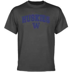  UW Husky T Shirt  Washington Huskies Charcoal Logo Arch T 