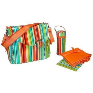  Ozz Coated Diaper Bag in Bungalow Stripes Baby