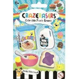   Puzzle Erasers Crazerasers. Breakfast Food Series 2. 4 Pieces Set
