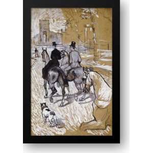  Riders On The Way To The Bois Du Bolougn 26x34 Framed Art 