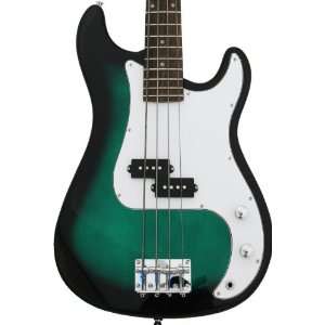  Crescent 46 Inch Transparent Green Premium Electric Bass 