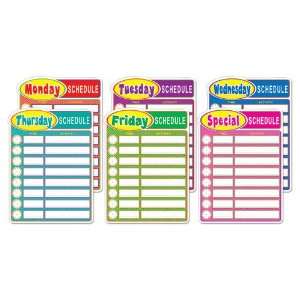  Scholastic  Daily Schedule Charts, 6 Pieces, 17 1/2 x 23 
