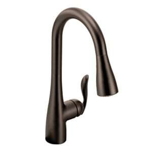 Moen 7594ORB Arbor One Handle High Arc Pulldown Kitchen Faucet, Oil 