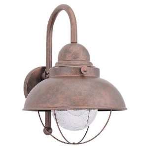   Gull Sebring Outdoor Hanging Wall Light   15.75H in. Weathered Copper