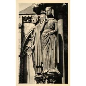  1937 King David Bathsheba Sculptures Chartres Cathedral 