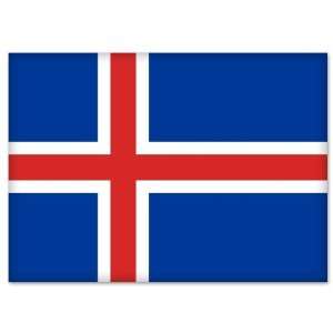 Iceland Icelandic Flag car bumper sticker 5 x 4