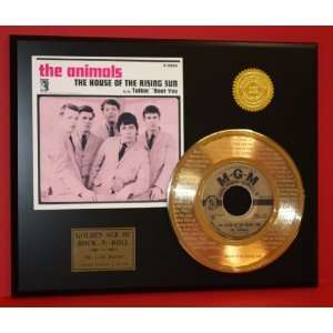  Animals Laser Etched 24kt Gold Record House of the Rising Sun 