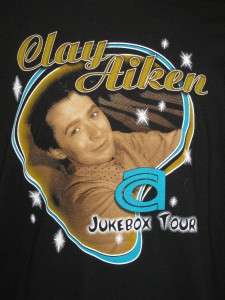 Mens CLAY AIKEN 2005 Music Concert Shirt Tee Shirts XL  