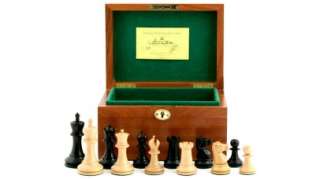 Jaques of London 1855 Edition Staunton Chess Set with Mahogany Chess 