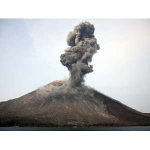 Ash Cloud from Vulcanian Eruption of Anak Krakatau Volcano, Sunda 