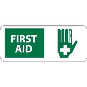  First Aid (W/Graphic), 7X17, Rigid Plastic Industrial 