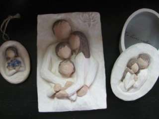 LOT OF 3 WILLOW TREE FIGURINES Family, Thank you, and Embrace  