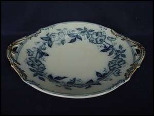 1850s Transferware Flow Blue Staffordshire Huge Platter  