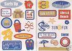 Scrapbooking Beach Party Stickers  