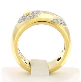 you are viewing a beautiful and wide 18k gold and diamonds designer