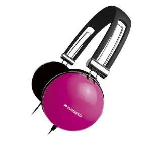   Retro Style Over The Ear Headphones Pink (ZUM 80300) Electronics