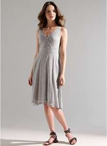 198 Eileen Fisher Drapey Tencel Silk Double Layer Surplice Dress 
