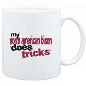  Mug White  My North American Bison does tricks  Animals 