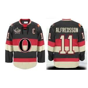  Alfredsson #11 Ottawa Senators Third Black Jersey Hockey Jerseys 