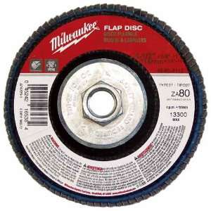 Milwaukee 48 80 8112 4 1/2 in. x 5/8 in. 11 Flap Disc 80 Grit (Type 27 