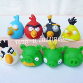 pcs red black birds & green pigs cartoon plastic collectable figures 