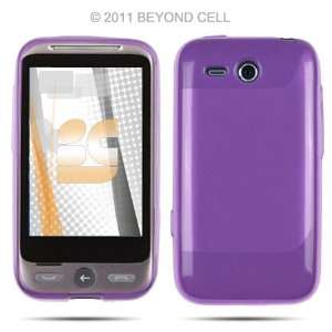  HTC Freestyle F8181 F 8181 Purple Transparent TPU Skin 