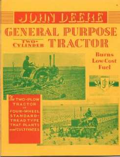 1931 JOHN DEERE TRACTOR CATALOG 2 cyl General Purpose  
