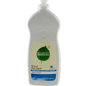  Natural Dishwashing Liquid, Free & Clear, 25 oz. Bottle 