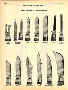 1941 Remington Pocket Knives 16 Pgs display Case ad  