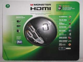 Monster HDMI,1080P,3D,7 foot Cable With 90 Degree Adapter  