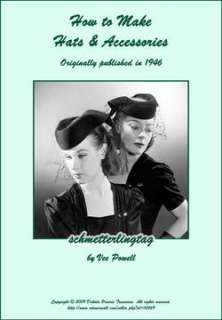 Millinery Book Make Hats Make Gloves Bags Patterns 1946  