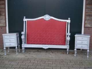 Very nice, old, French bed with 2 bedside tables  