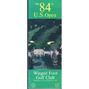  84th U.s. Open Pair Sheet Winged Foot Golf Club Final 