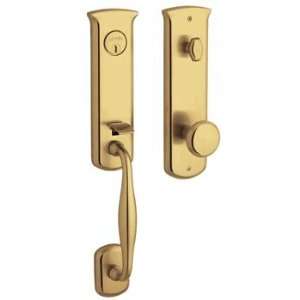 Baldwin 85340.031.FD Non lacquered Brass Dummy Tahoe Handleset with 