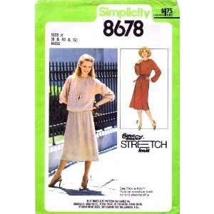  Simplicity 8678 Vintage Sewing Pattern Raglan Sleeve Dress 