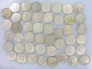 46 1965  1969 Kennedy Half Dollars 40% Silver  Auction Free 